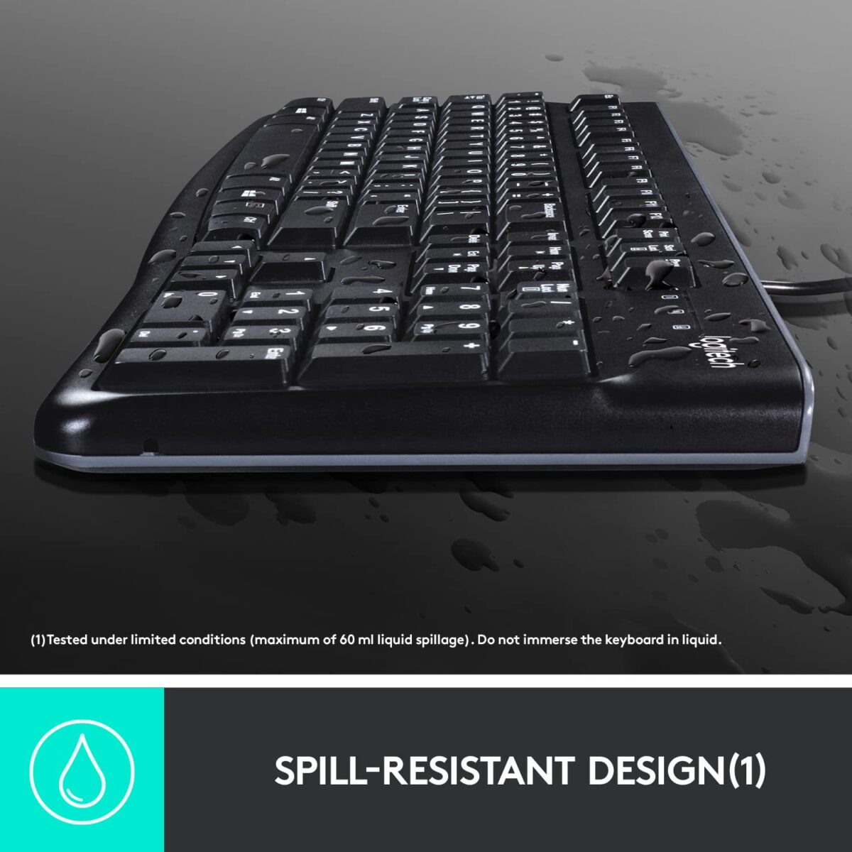 Logitech K120 Wired Keyboard for Windows, Black - Image 5