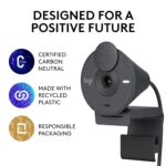 Logitech Brio 300 Full HD Webcam with Privacy Shutter, Graphite - Image 3