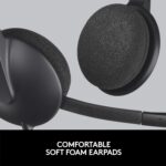 Logitech H340 Stereo Wired Over Ear Headphones, Black - Image 4