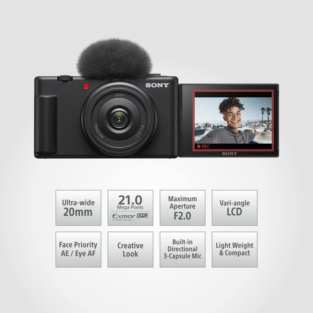 Sony ZV-1F Vlog Camera for Content Creators and Vloggers - Image 3