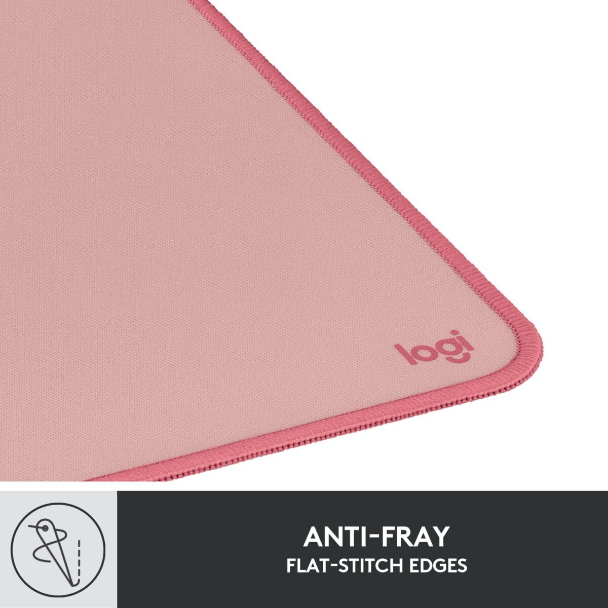 Logitech Desk Mat - Studio Series, Multifunctional Large Desk Pad, Darker Rose - Image 4