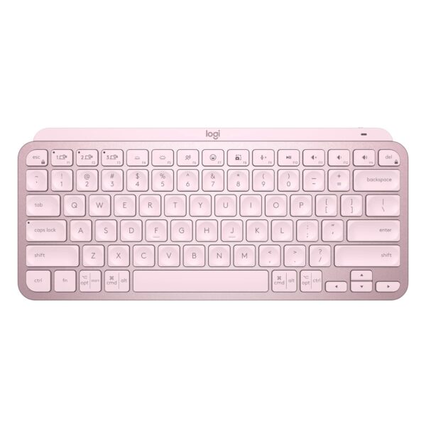 Logitech MX Keys Mini Minimalist Wireless Illuminated Keyboard, Rose