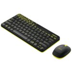 Logitech MK240 Nano Wireless USB Keyboard and Mouse Set, Black/Chartreuse Yellow - Image 3