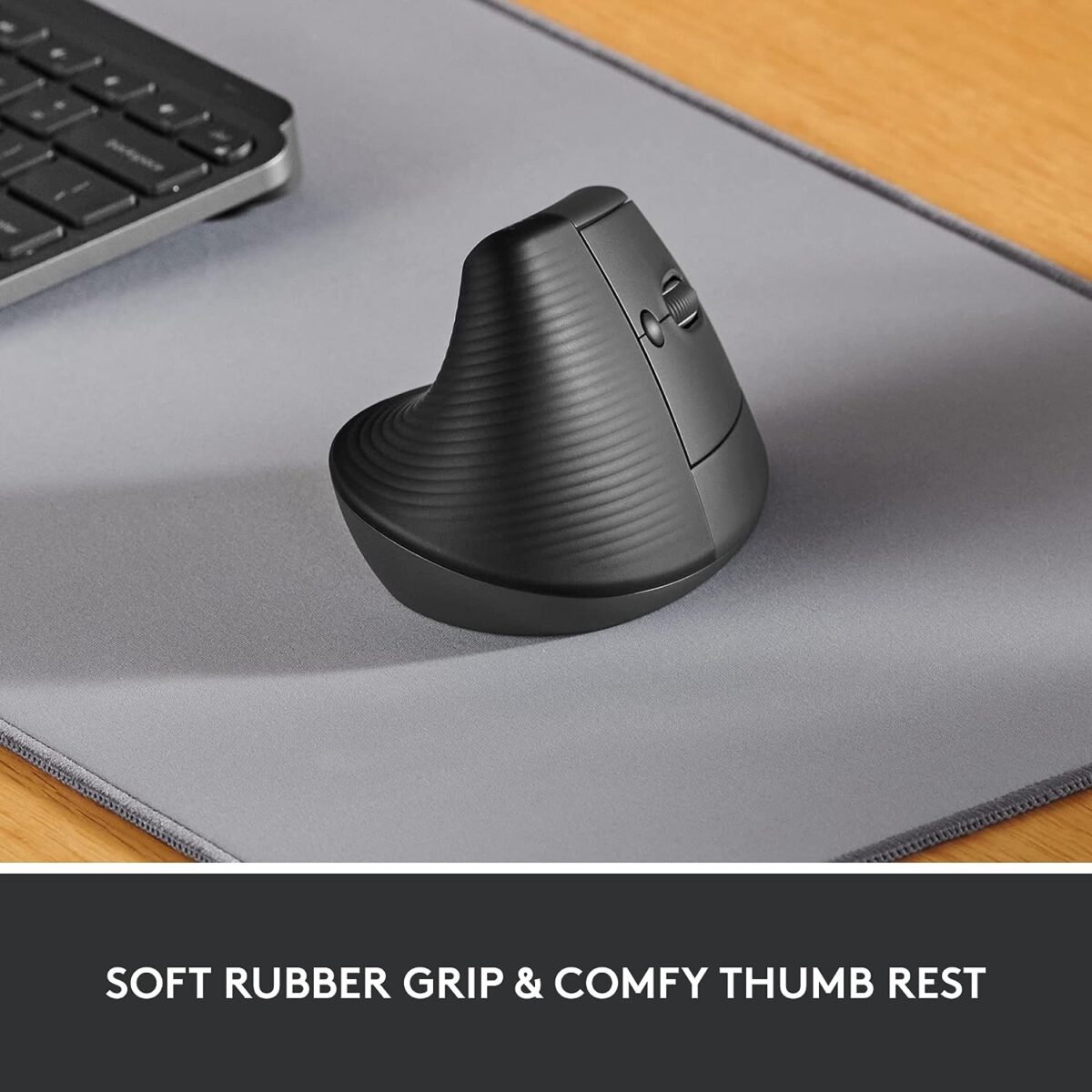 Logitech Lift Vertical Ergonomic Mouse- Graphite - Image 4