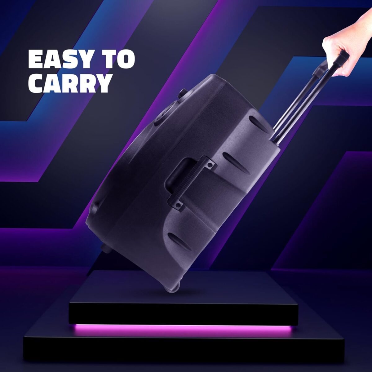 Artis BT918 12 Inch Karaoke Bluetooth PA System Portable Trolley Speaker - Image 2