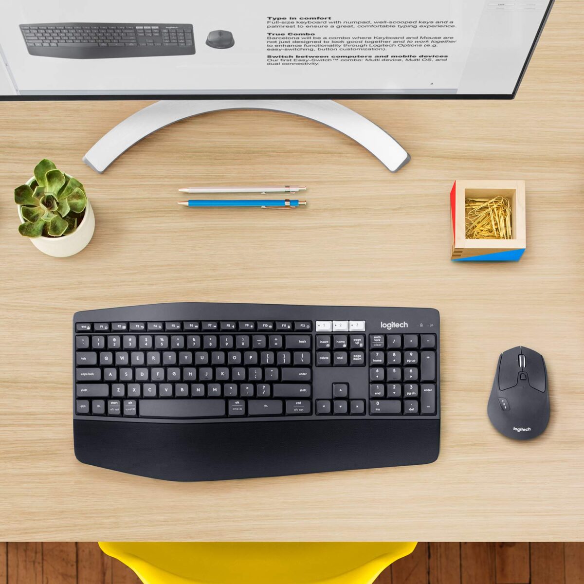 Logitech MK850 Multi-Device Wireless Keyboard and Mouse Set - Image 3