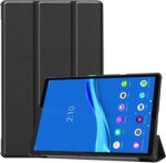 Smart Trifold Hard Back Flip Case Cover for Lenovo Tab M10, Black