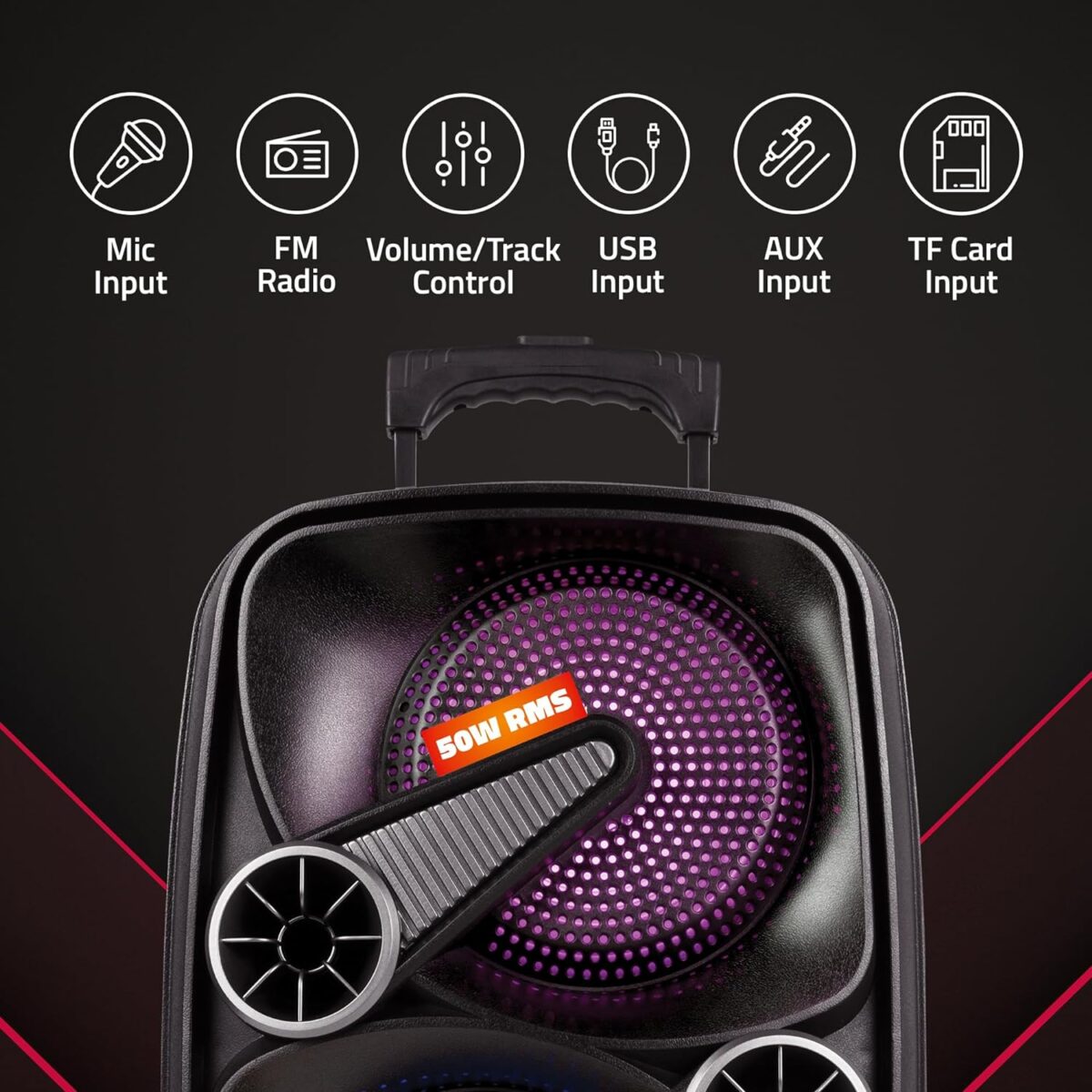 Artis BT909 50W Wireless Bluetooth Party Speaker - Image 4