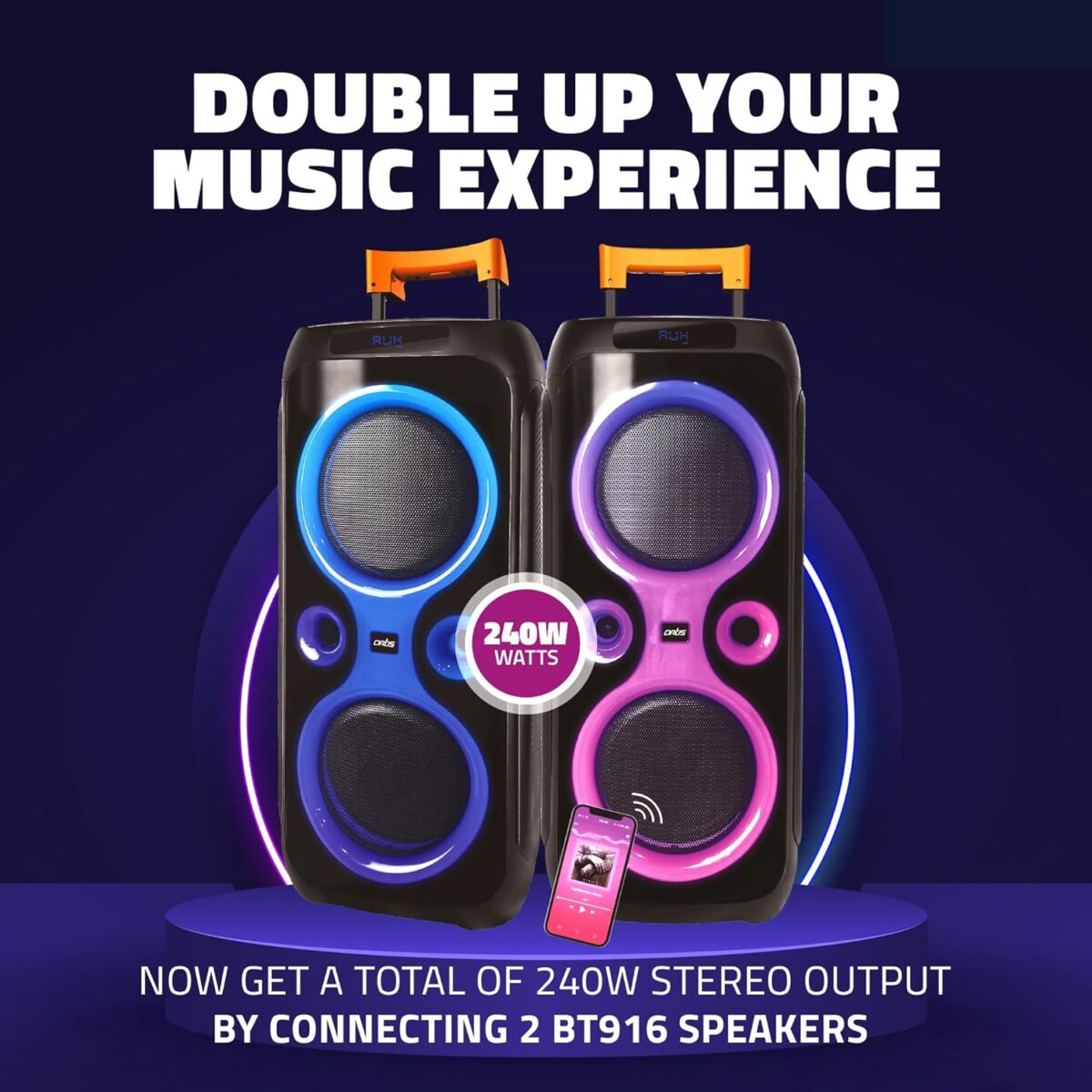 Artis BT916 120W Wireless Bluetooth Party Speaker - Image 3
