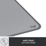 Logitech Desk Mat - Studio Series, Multifunctional Large Desk Pad, Mid Grey - Image 3