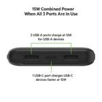 Belkin 10000 mAh PD power bank Fast Charging with 1 USB-C and 2 USB-A Ports to Charge 3 Devices - Image 2