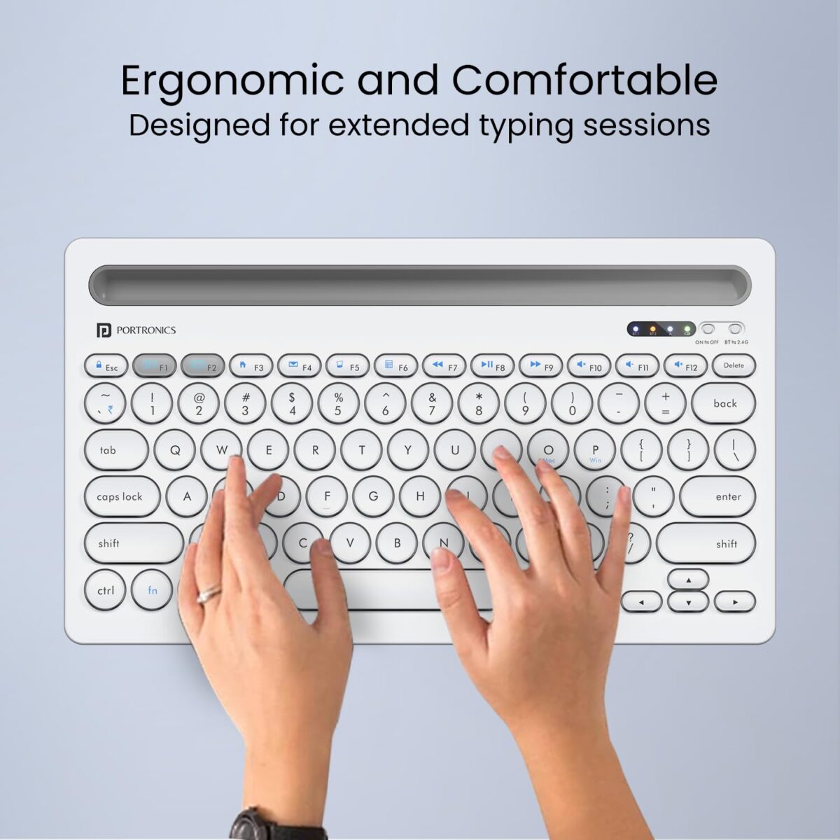 Portronics Bubble Dock Wireless Keyboard - Image 3