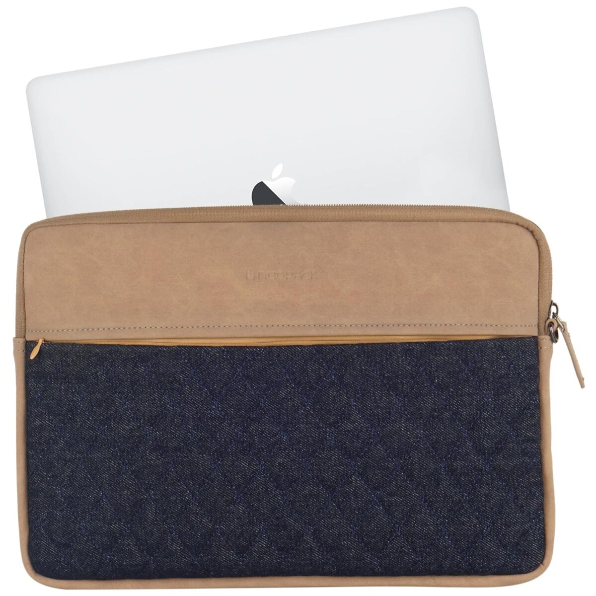Neopack Stanley Sleeve/Slip Case with Pouch for MacBook -(Denim with Tan) - Image 1