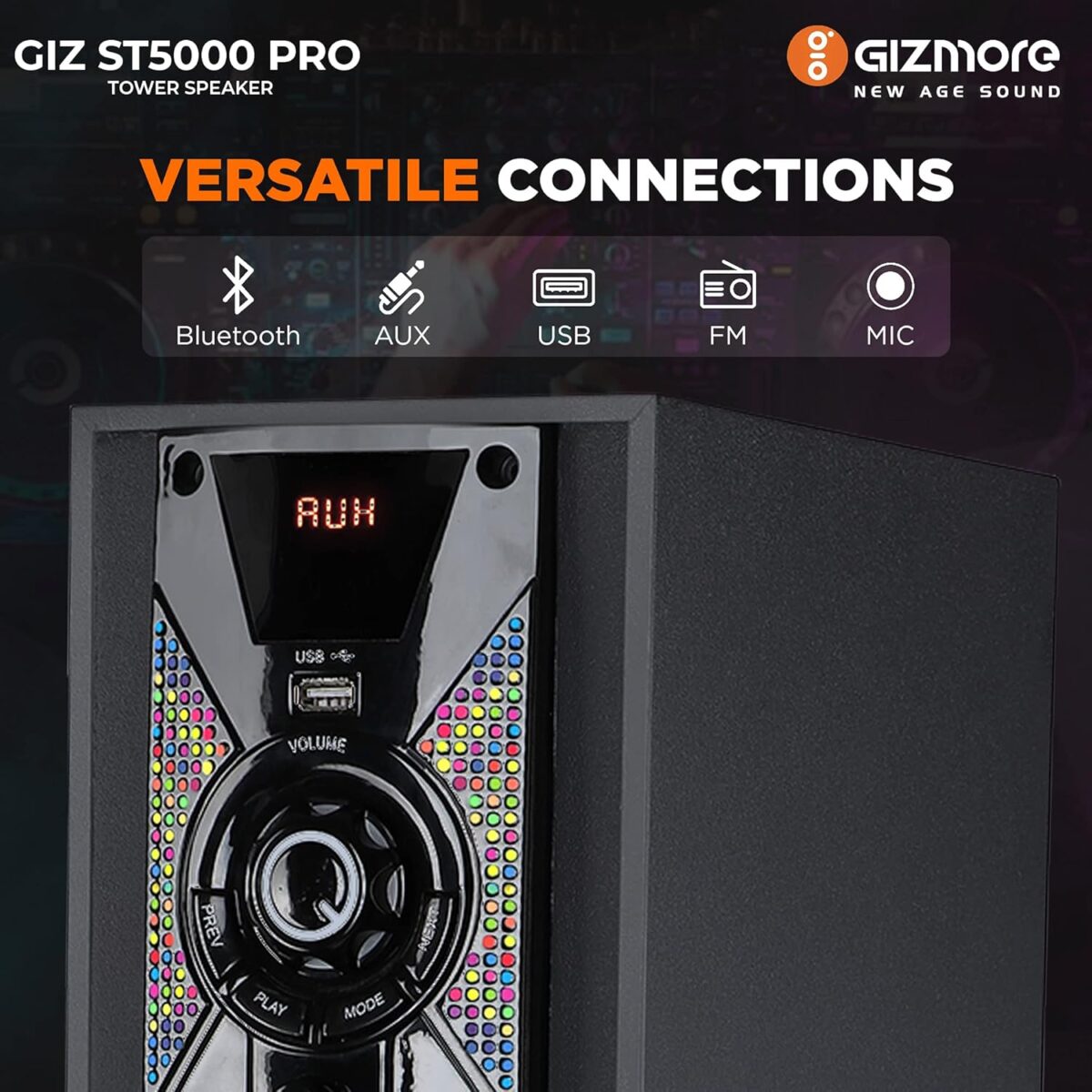 GIZMORE ST5000 PRO 50W Bluetooth Tower Speaker - Image 3