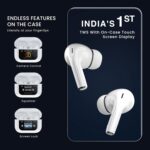 HAMMER Screen TWS, ANC (32dB), Smart Touch Display True Wireless Buds, Type-C (White) - Image 4