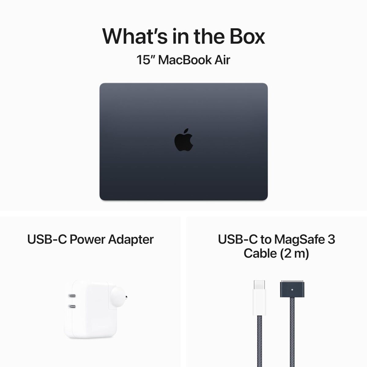 MacBook Air 15 M3 chip 16GB Unified Memory, 512GB SSD Storage-Midnight - Image 3