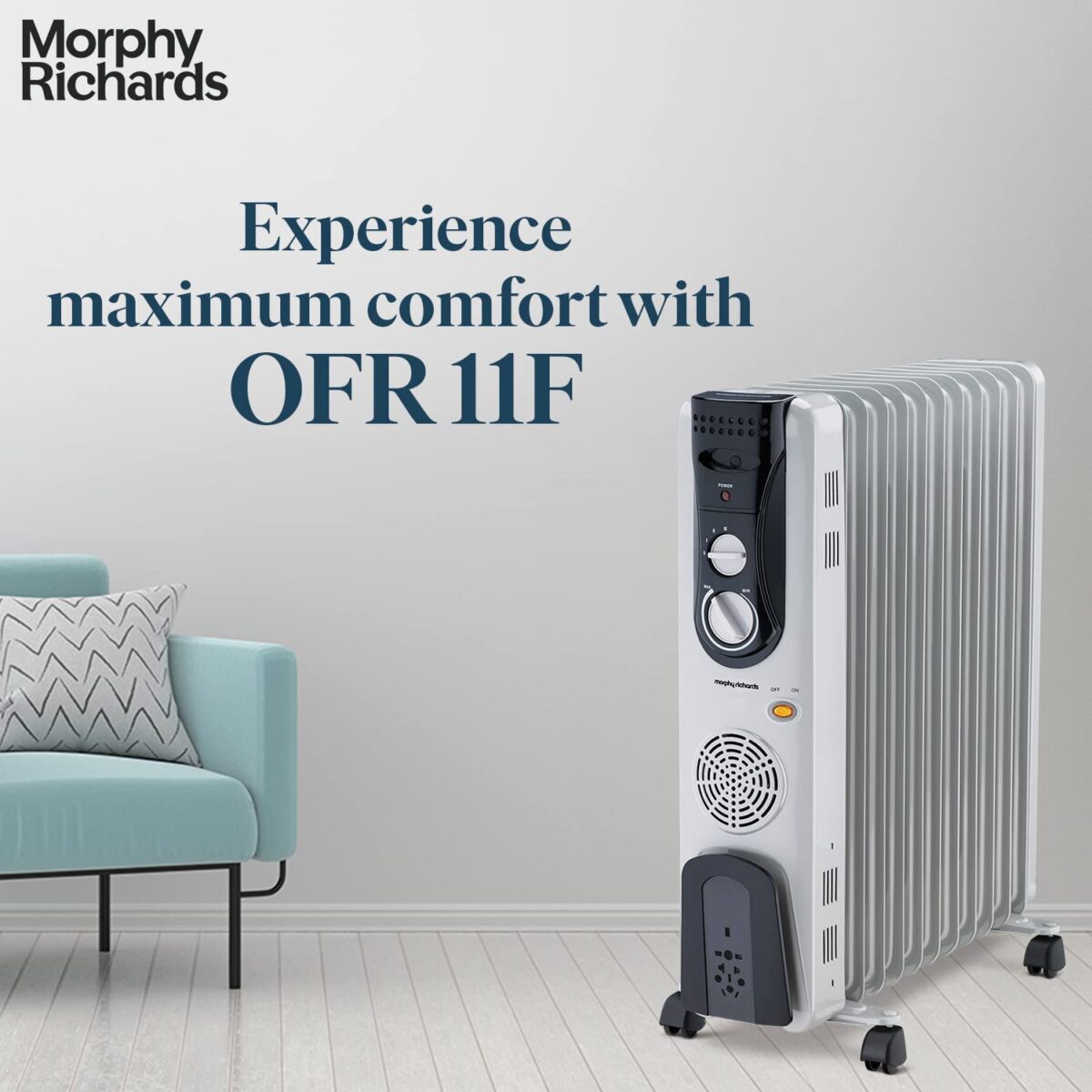 Morphy Richards OFR Room Heater (OFR 11F White/Black) - Image 2