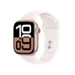 Apple Watch Series 10 [GPS 42 mm] Smartwatch with Rose Gold Aluminium Case with Light Blush Sport Band - Image 2