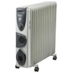 Russell Hobbs 15 Fin ROR15F 2900W Electric OFR Oil Filled Radiator Room Heater with Fan