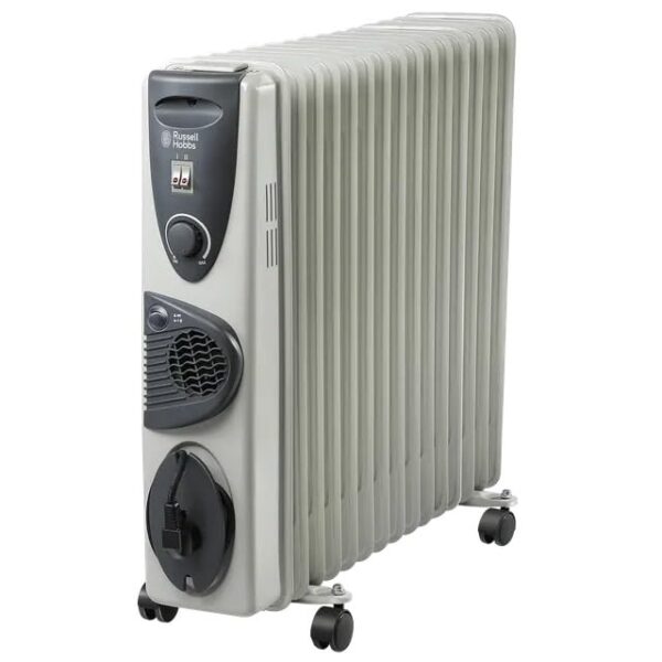 Russell Hobbs 15 Fin ROR15F 2900W Electric OFR Oil Filled Radiator Room Heater with Fan