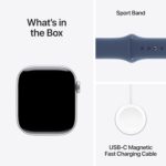 Apple Watch Series 10 [GPS 42 mm] Smartwatch with Silver Aluminium Case with Denim Sport Band - Image 2