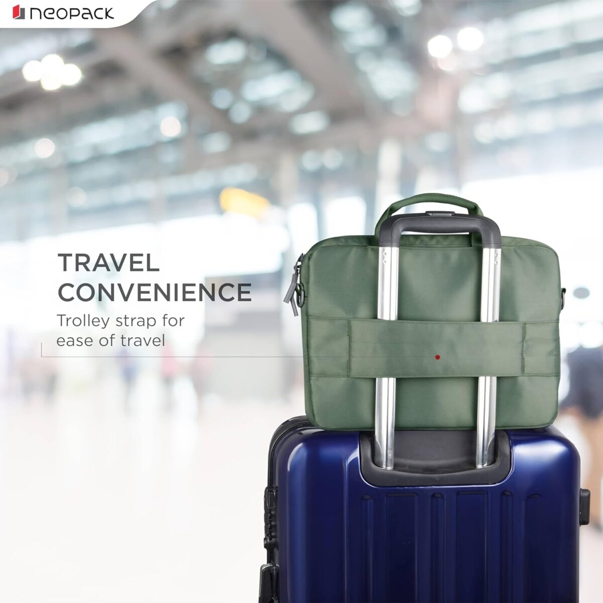 Neopack Sling Sleeve Slim Laptop Bag- (Green) - Image 5