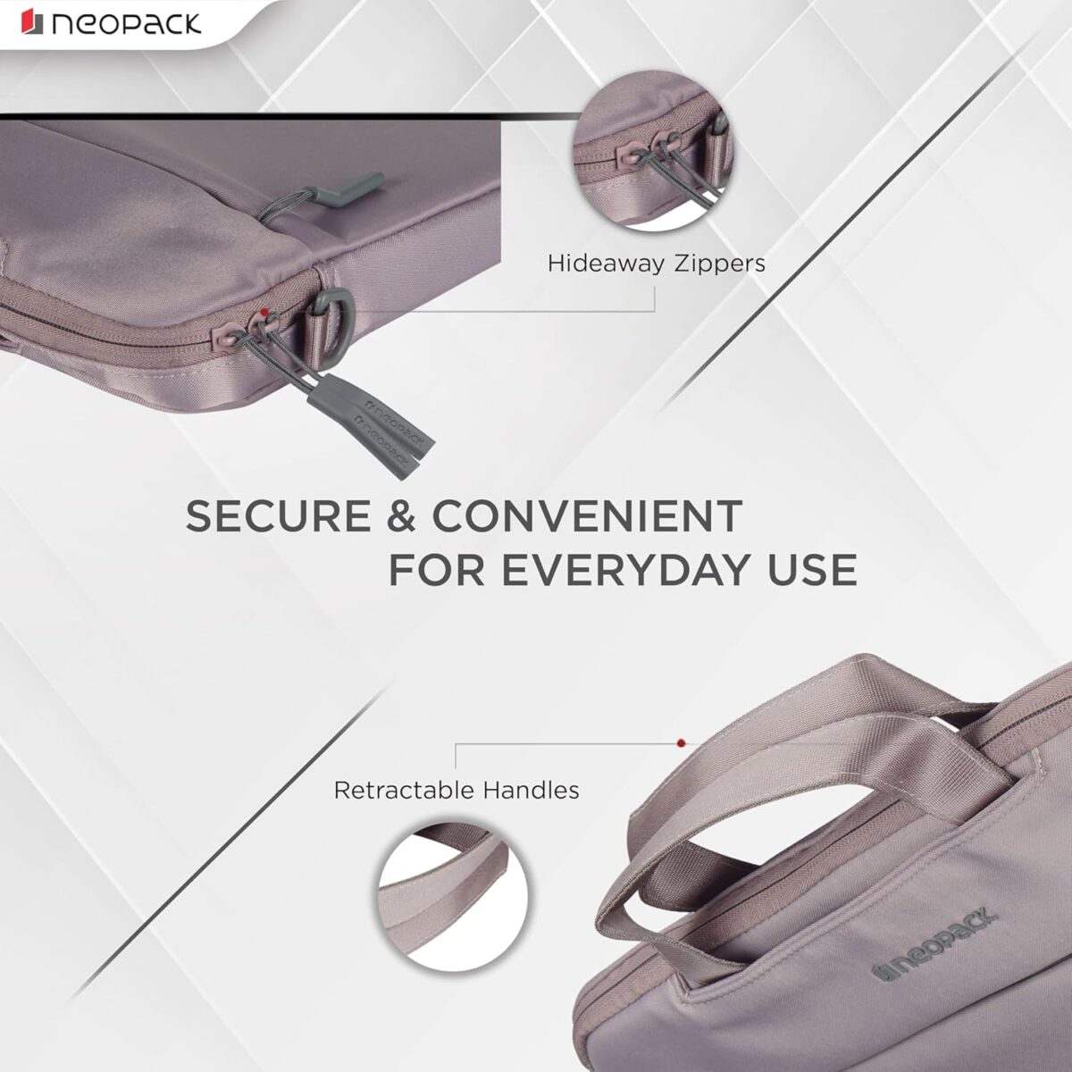 Neopack Sling Sleeve Slim Laptop Bag-PINK - Image 3