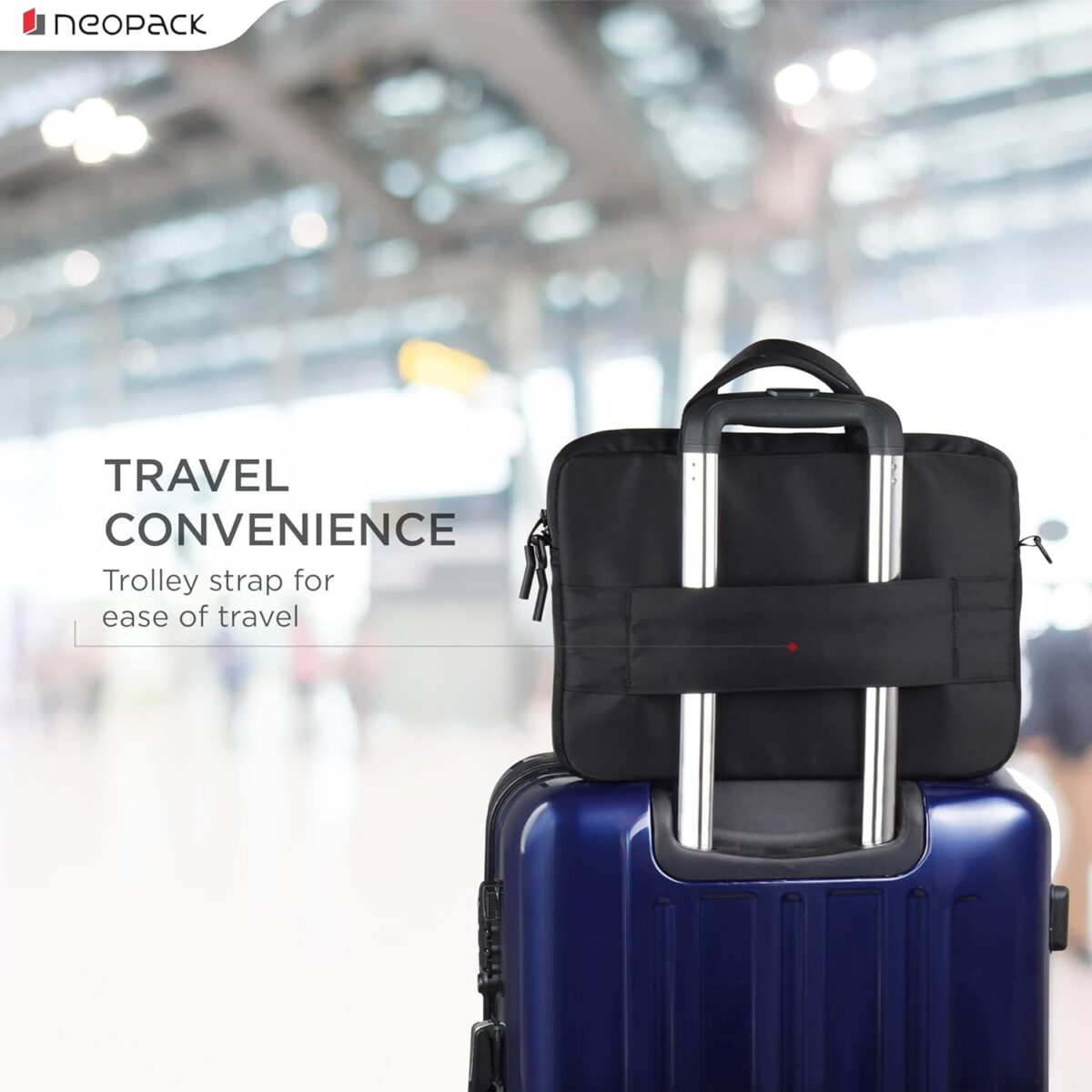 Neopack Sling Sleeve Slim Laptop Bag- (black) - Image 4