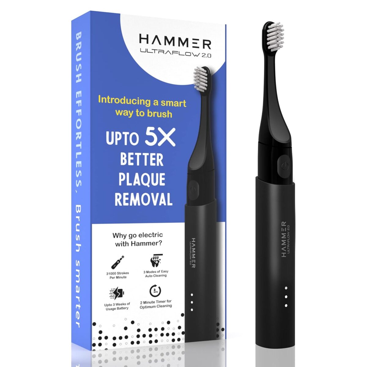 HAMMER Ultra Flow 2.0 Electric Toothbrush (black) - Image 4