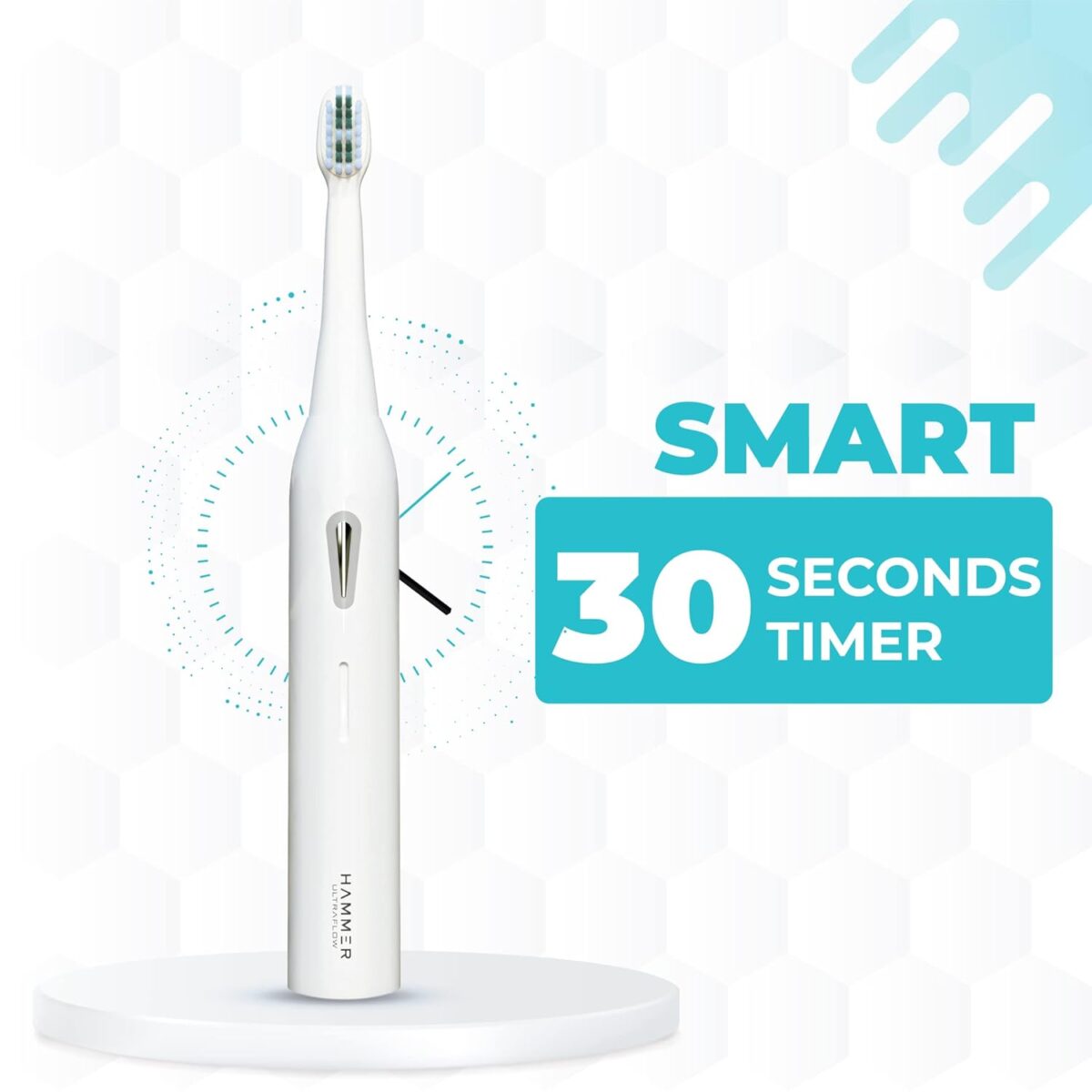 Hammer Ultra Flow Electric Toothbrush (White) - Image 3