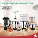 Wonderchef Galaxy Mixer Grinder 1000W 4 Stainless Steel Jars - Image 2