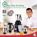 Wonderchef Galaxy Mixer Grinder 1000W 4 Stainless Steel Jars - Image 3