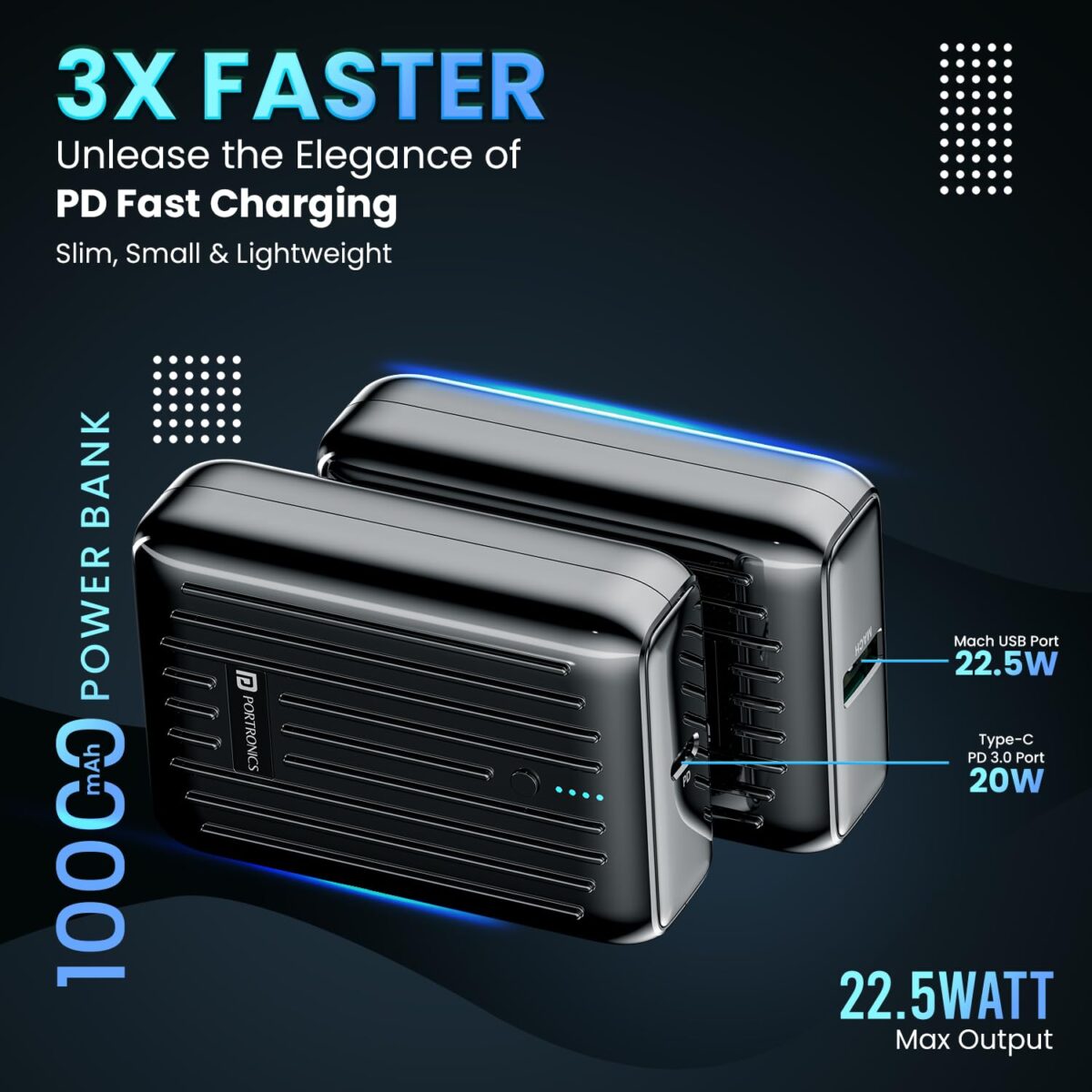 Portronics Zapcell 10k 10000mAh Power bank - Image 3