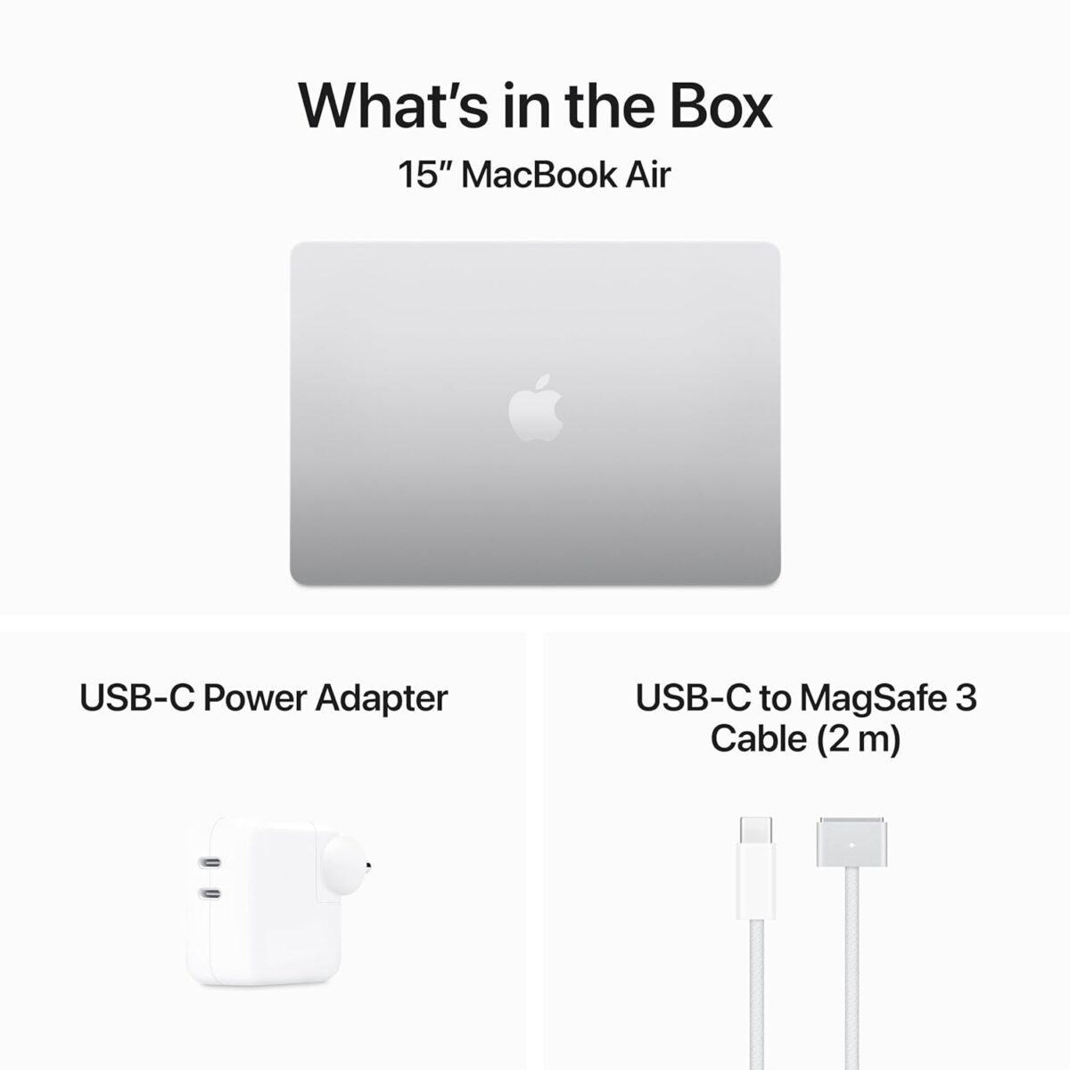 MacBook Air 15 M3 chip 8GB Unified Memory, 256GB SSD Storage-silver - Image 3