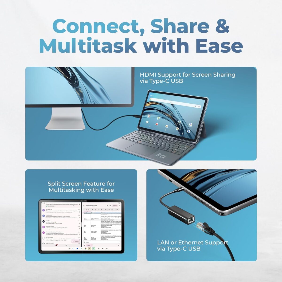 IRA Duo Pro 5G 12inch Wi-Fi + 5G 8/128 Storage with Keyboard + Stylus - Image 4