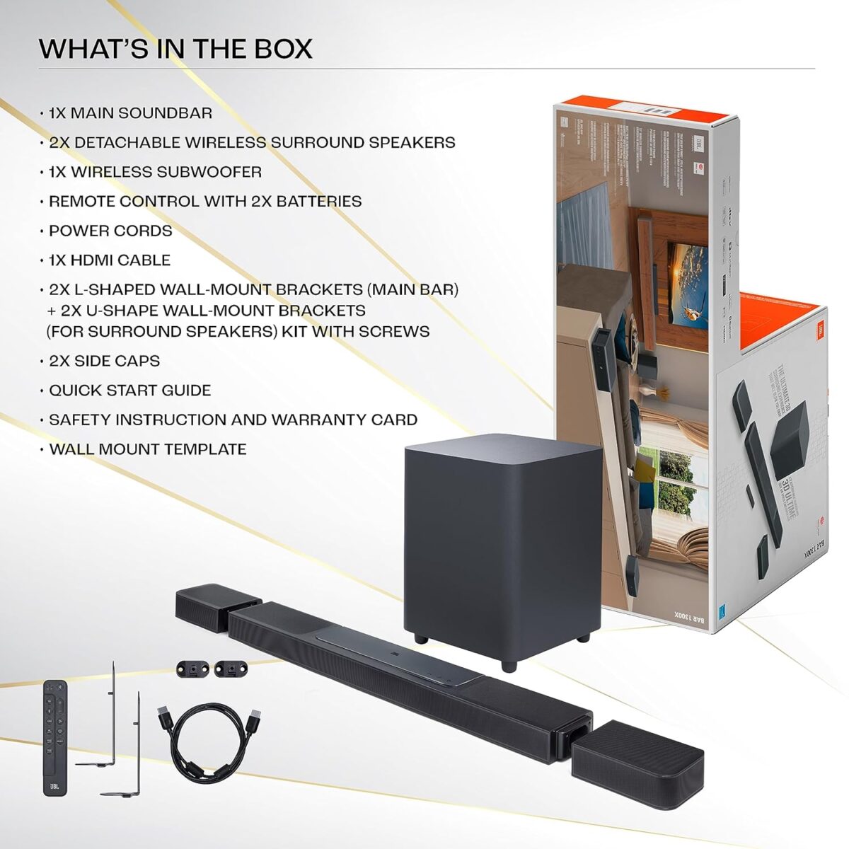 JBL Bar 1300, 11.1.4 Channel Truly Wireless Soundbar - Image 2