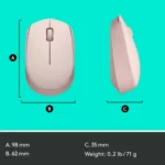Logitech M171 Wireless Mouse- Rose - Image 5
