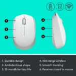 Logitech M171 Wireless Mouse, Off-White - Image 4