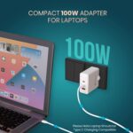 Portronics 100W Adapto 100 GaN Fast Charging Triple Port Adaptor with Type C Cable - Image 3