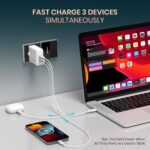 Portronics 100W Adapto 100 GaN Fast Charging Triple Port Adaptor with Type C Cable - Image 4