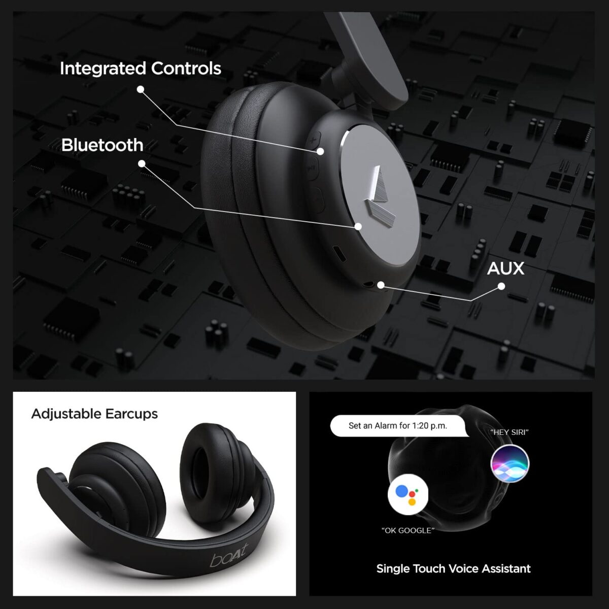 Boat Rockerz 450 Pro Bluetooth On Ear Headphones with Mic - Image 3