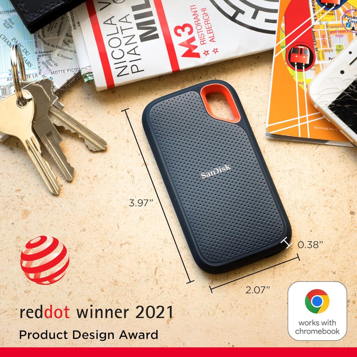 SanDisk 1TB Extreme Portable SSD 1050MB - Image 2