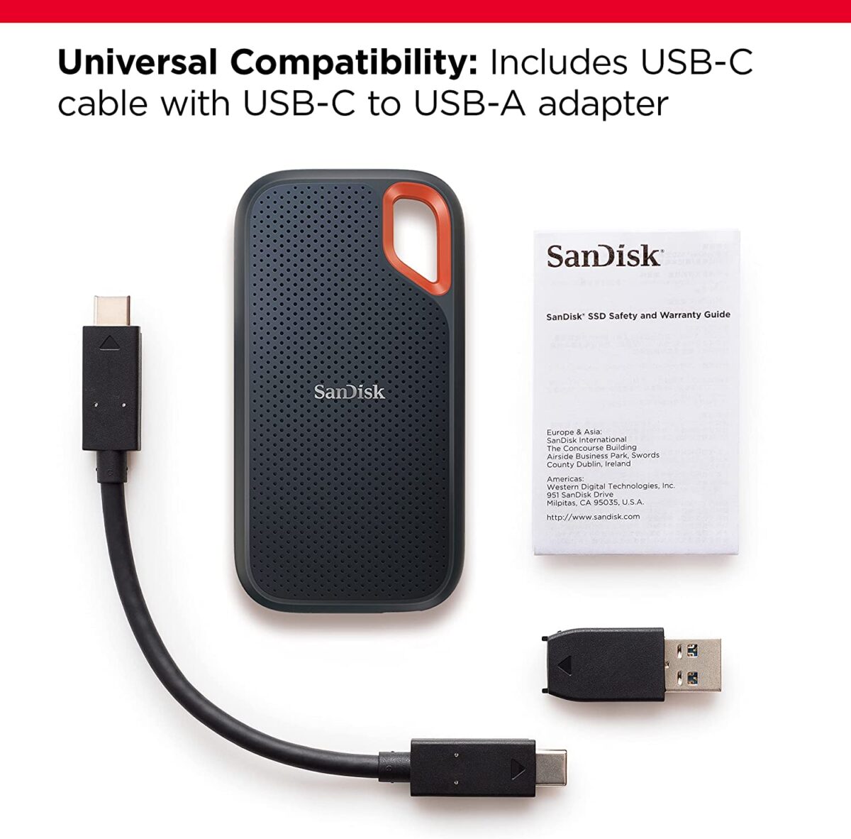 SanDisk 1TB Extreme Portable SSD 1050MB - Image 1