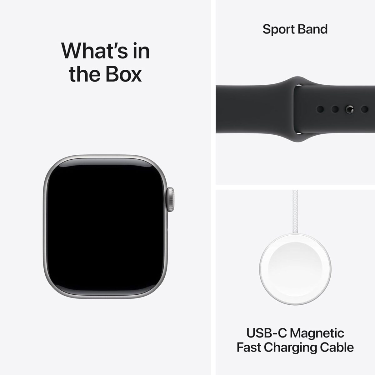 Apple Watch Series 11 GPS 42mm Space Grey Aluminium Case with Black Sport Band - Image 3