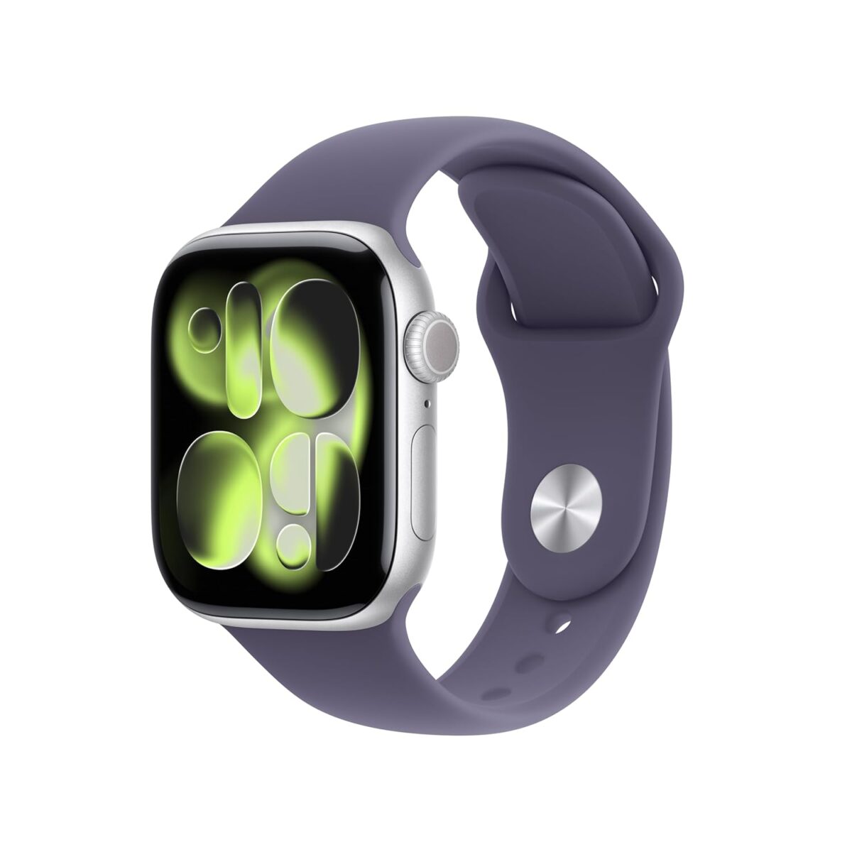 Apple Watch Series 11 GPS 42mm Silver Aluminium Case with Purple Fog Sport Band - Image 2