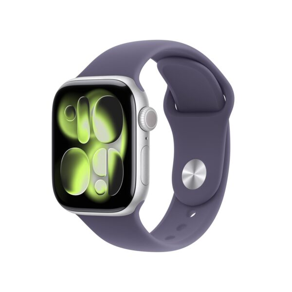 Apple Watch Series 11 GPS 42mm Silver Aluminium Case with Purple Fog Sport Band