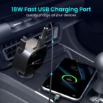 Portronics Car Power Retracto 84W 3 in 1 Car Charger - Image 2