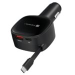 Portronics Car Power Retracto 84W 3 in 1 Car Charger