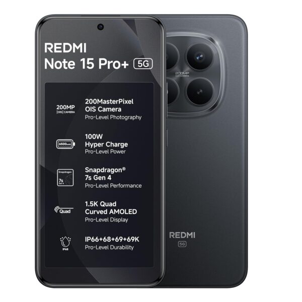 REDMI Note 15 Pro+ 5G (8GB+256GB) -Carbon Black